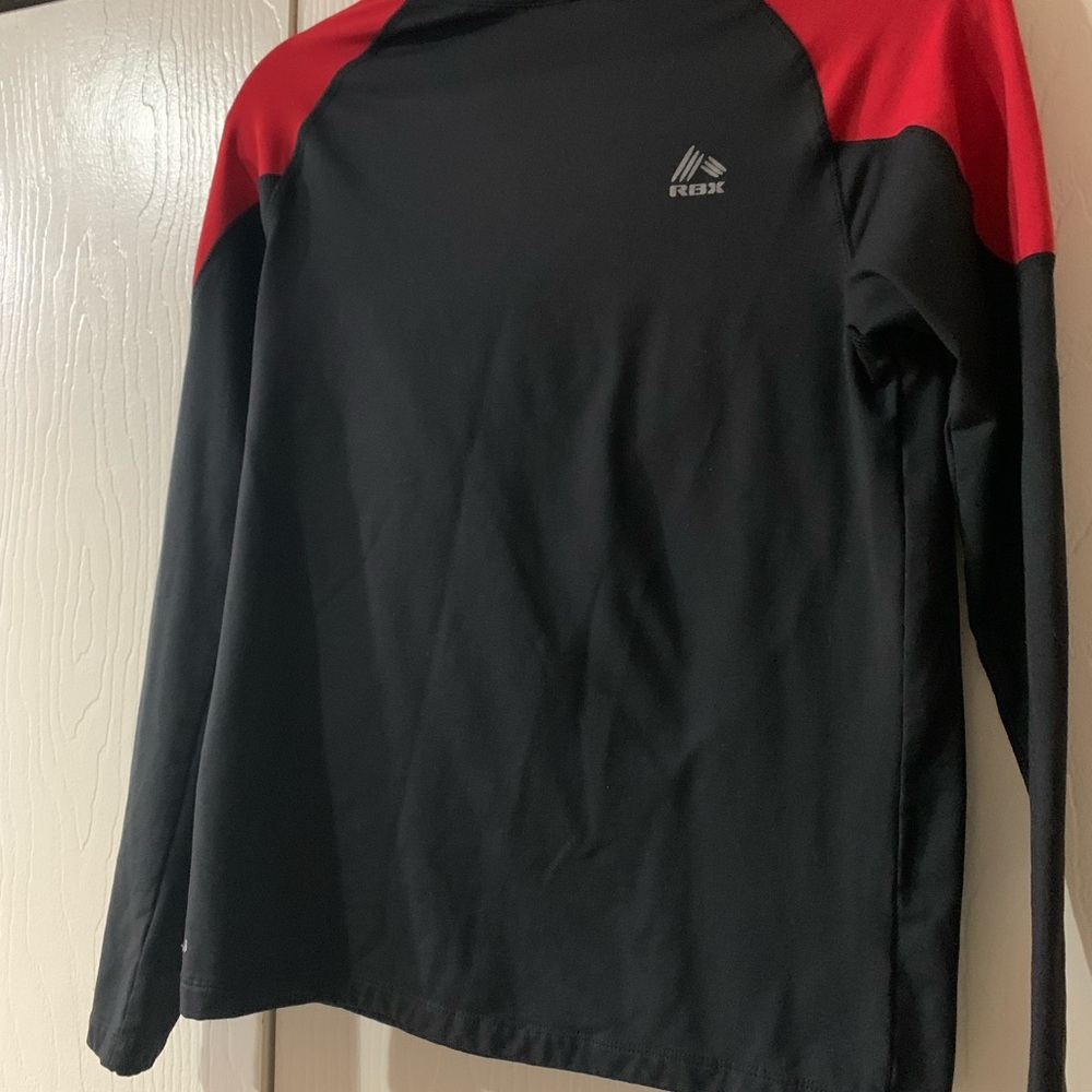 RBX Men's Black and Red Rash Guard